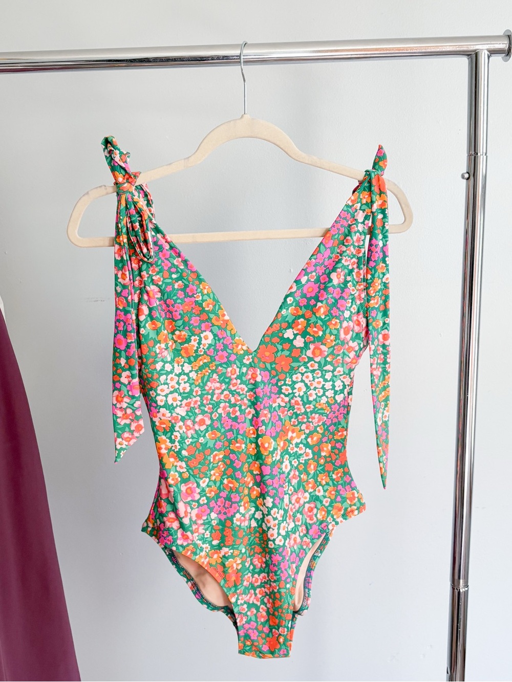 J.Crew Floral Tie Bow Strap Swimsuit 4